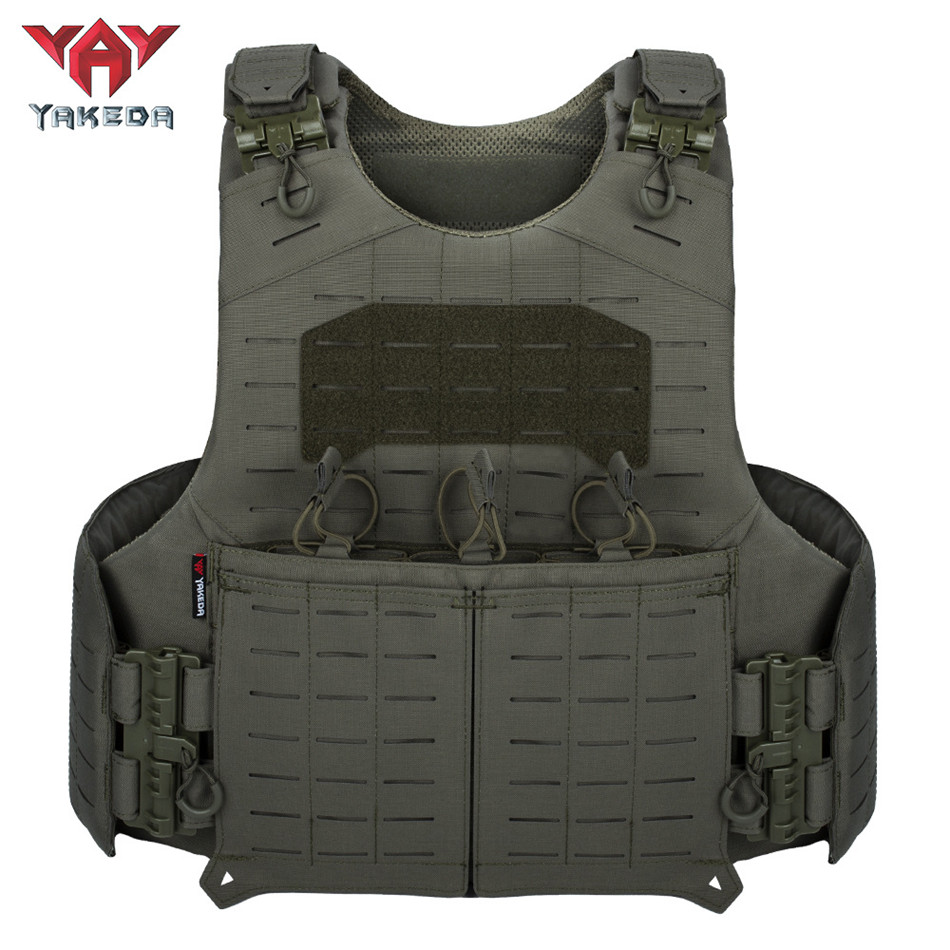 Tactical Plate Carrier Vest Quick Release - YAKEDA 500D Nylon Quick Release Hunting