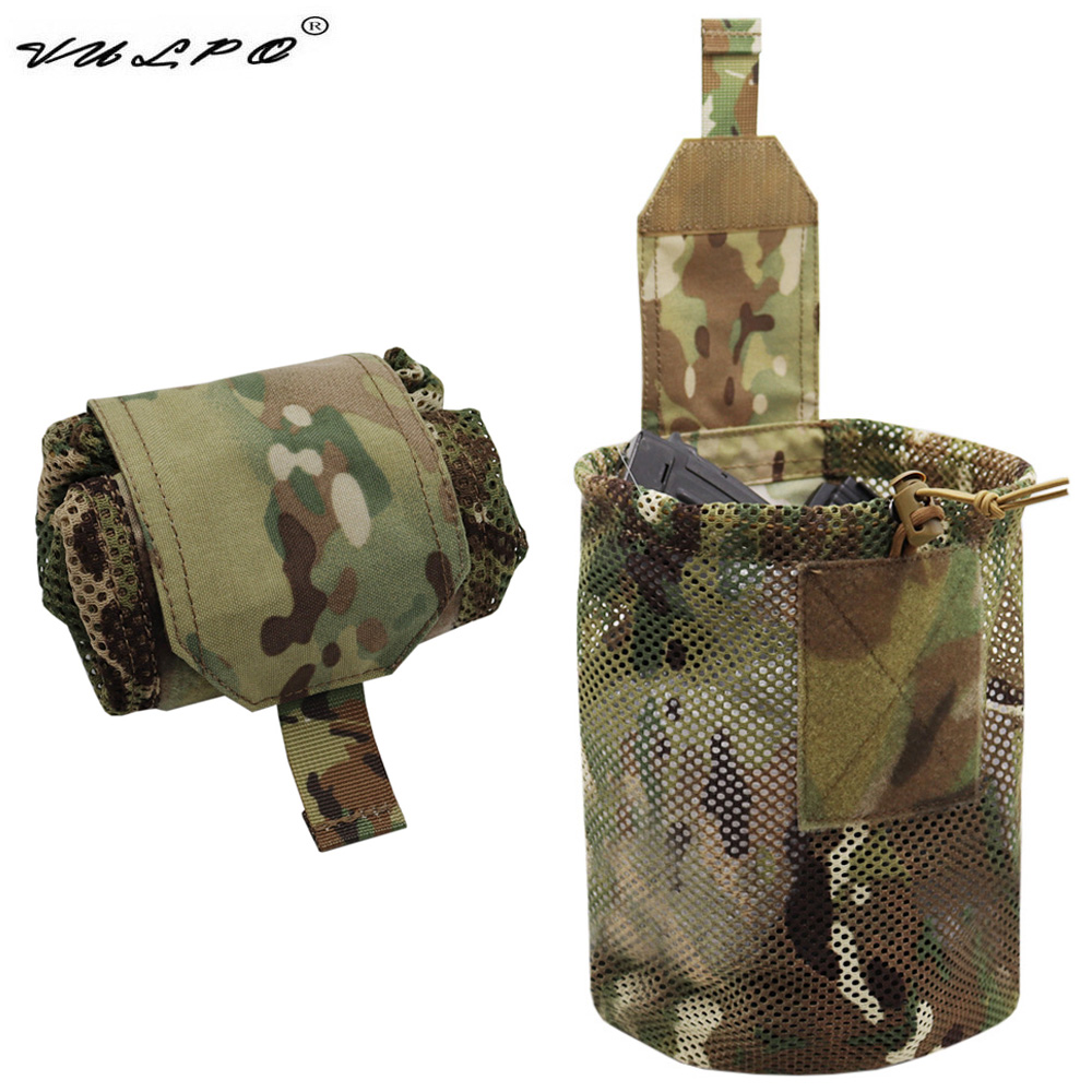 Tactical Dump Pouch Foldable Drop Bag - VULPO 500D Nylon Tactical Mesh Magazine