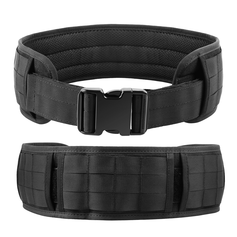 Tactical Combat Belt Quick Release Buckle - Tactical Molle Waist Belt Padded Heavy