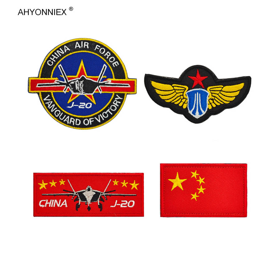 Patch Morale Tactical Military Hook Loop - 1PC 3D Fabric China J20 Flag