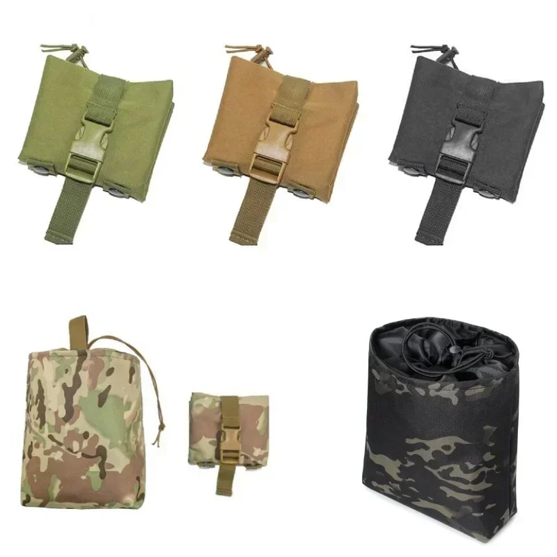 Tactical Dump Pouch Foldable Drop Bag - Small Waist Bag Folding Molle Tactical