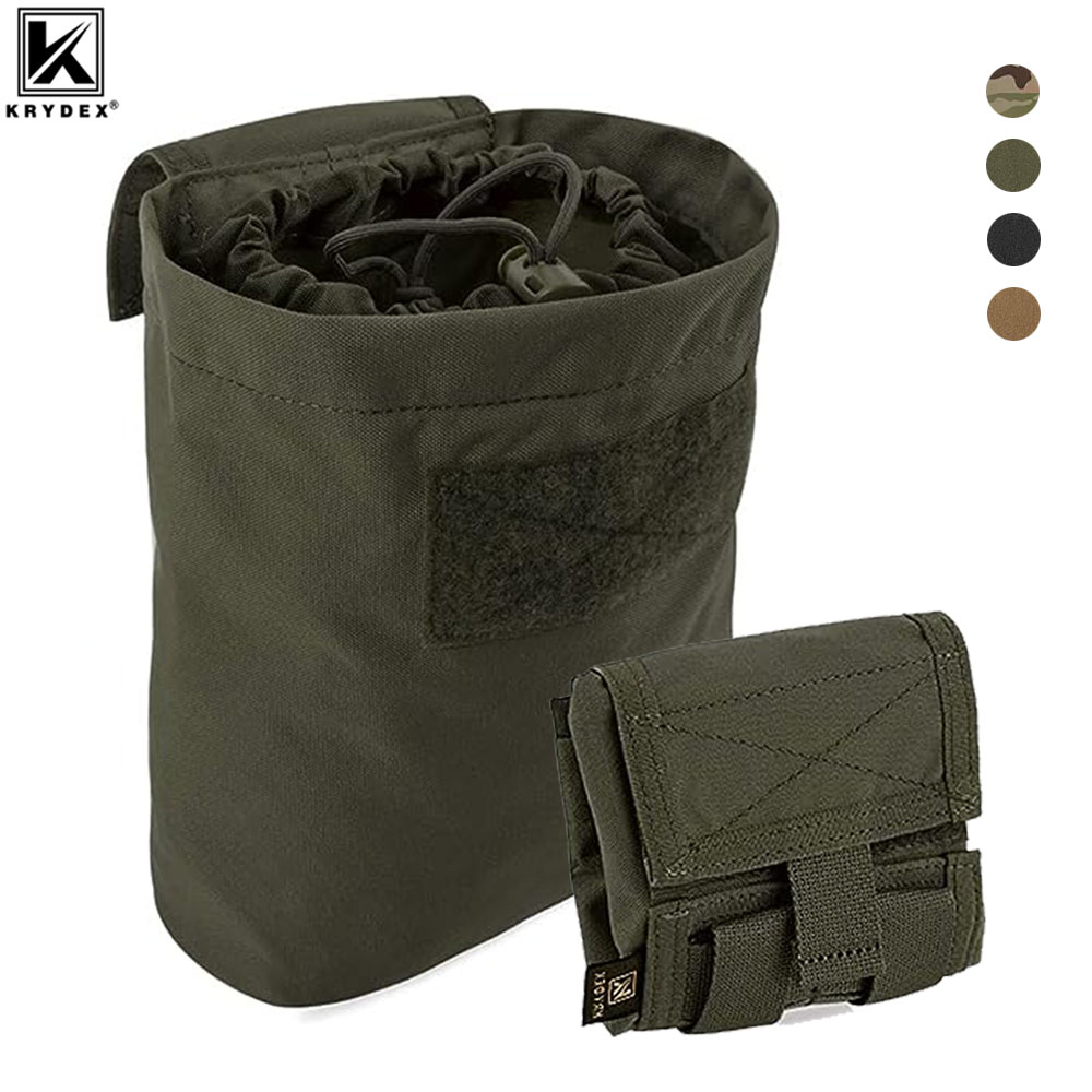 Tactical Dump Pouch Foldable Drop Bag - KRYDEX Tactical MOLLE Foldable Dump Pouch
