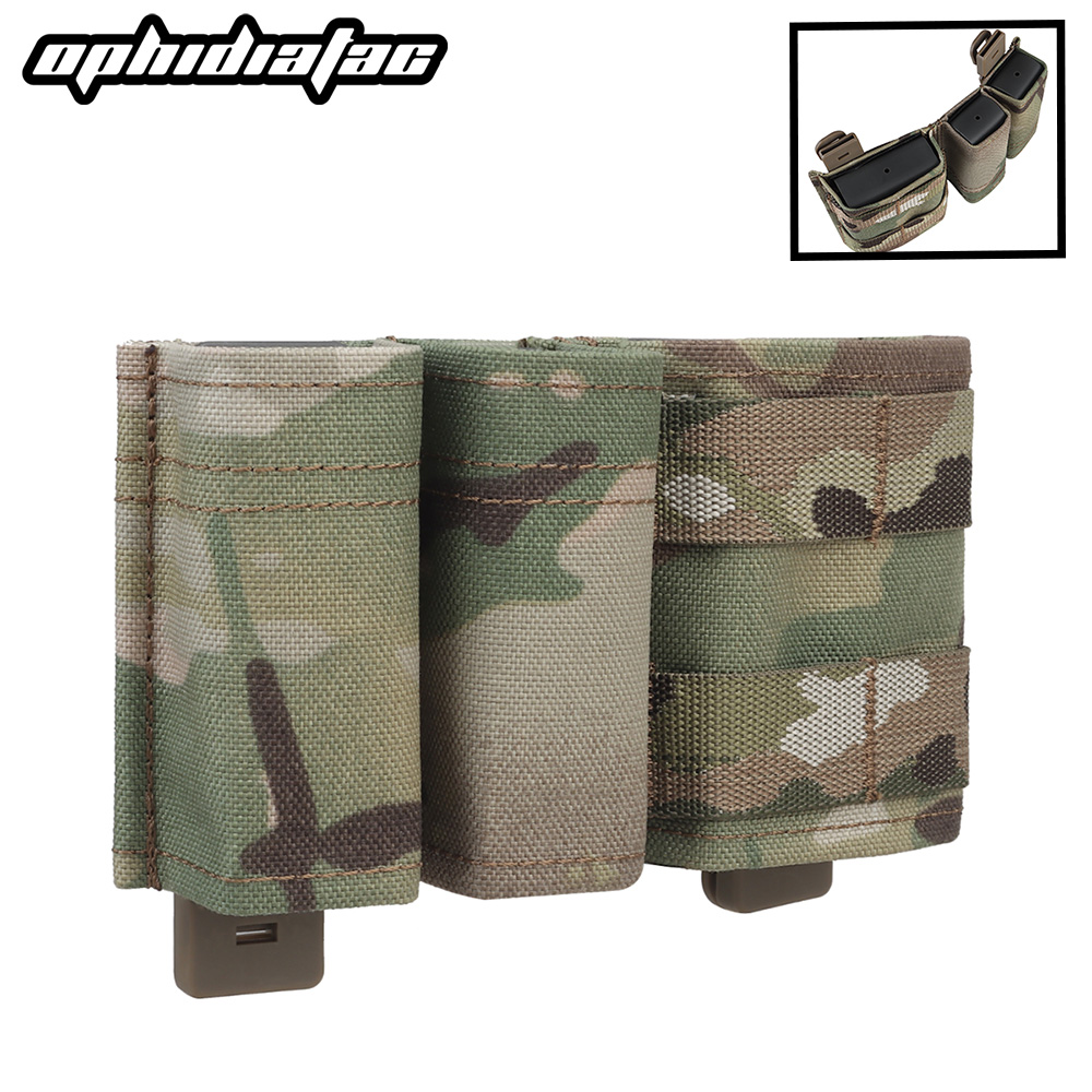 Molle Mag Pouch Double Magazine 5.56 9Mm - OPHIDIAN Double Dump Pouch, Flashlight Holster