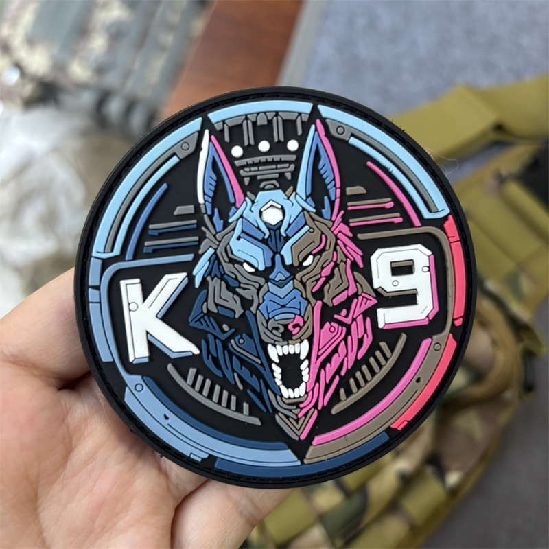 Patch Morale Tactical Military Hook Loop - Tactical K9 Dog 3D PVC Patch
