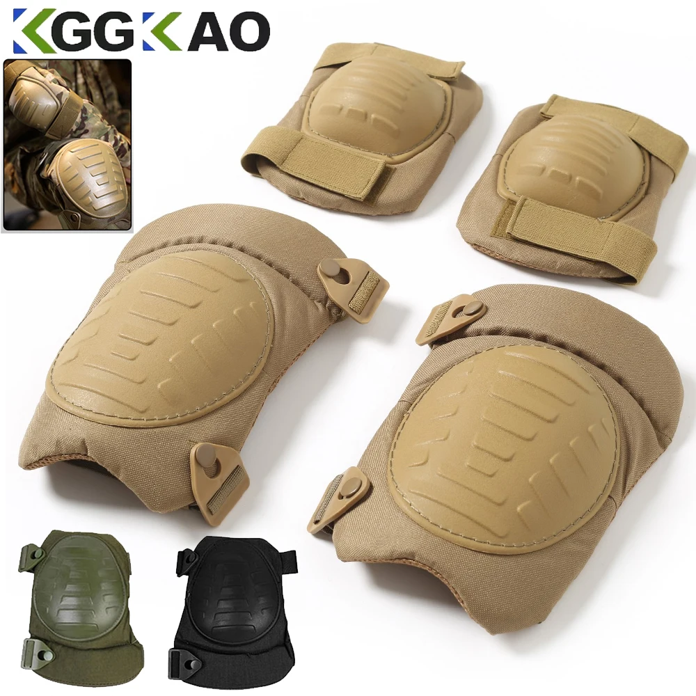 Combat Knee Pads Elbow Pads Set Military - Professional Adjustable Knee & Elbow Pad