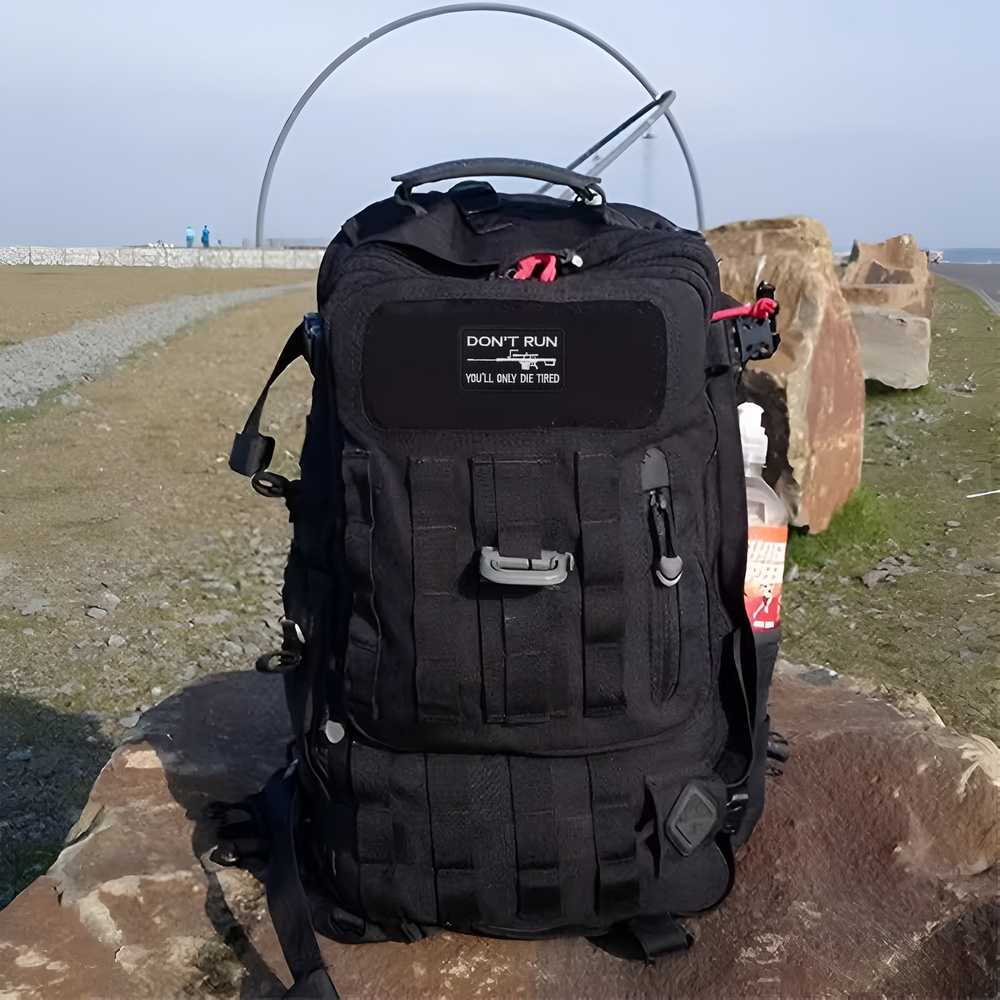 DON'T RUN Fun Meme Tactical Mo - Patch Morale Tactical Military Hook Loop 评论和价格