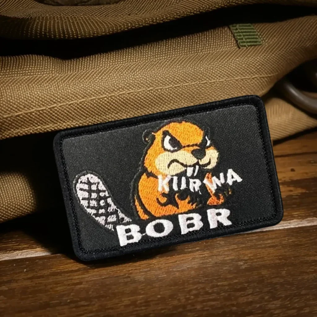 Tactical Patch Bobr Embroidery - Patch Morale Tactical Military Hook Loop 评论和价格
