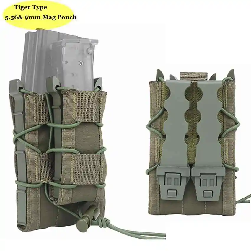 Tactical Molle 9mm 5.56 Double - Molle Mag Pouch Double Magazine 5.56 9Mm 评论和价格